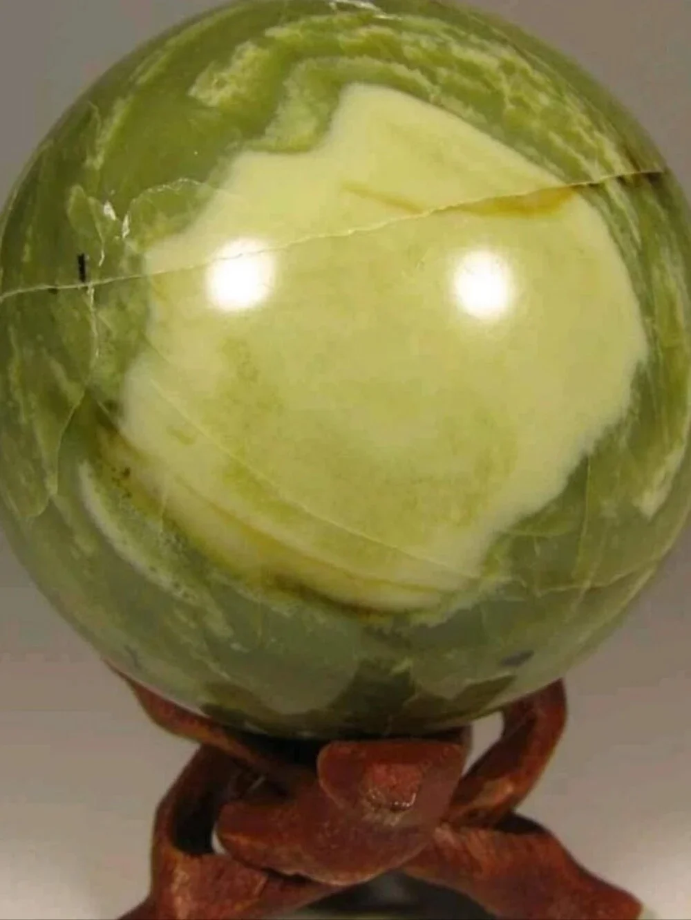 BIG 2.5-inch Indian Serpentine Statement Piece Sphere|High Grade Crystal Art NEW